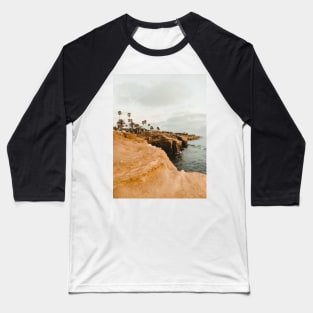 Sunset Cliffs and Palm Trees, California Baseball T-Shirt